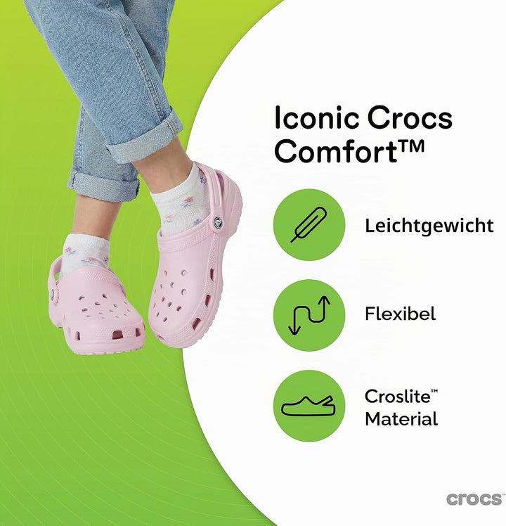 Crocs Unisex Classic (Best Sellers) Clogs 34/35 EU Pink Milk, 34/35 EU Pink Milk