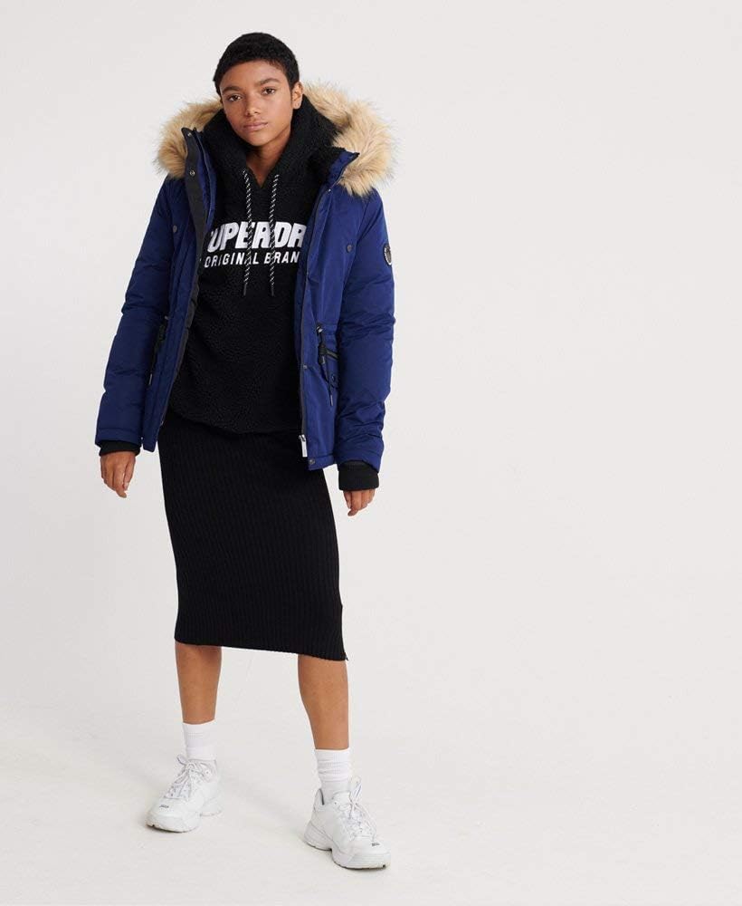 Superdry Damen Alpine Mikrofaserjacke 36 königlich marineblau, 36 königlich marineblau