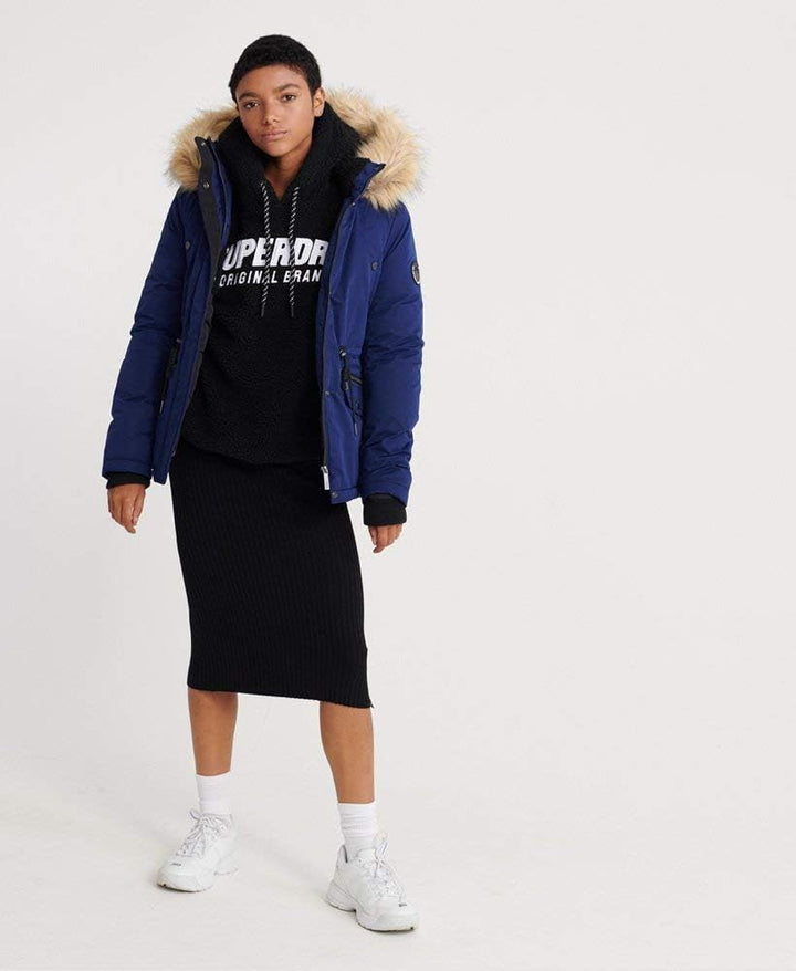 Superdry Damen Alpine Mikrofaserjacke 36 königlich marineblau, 36 königlich marineblau
