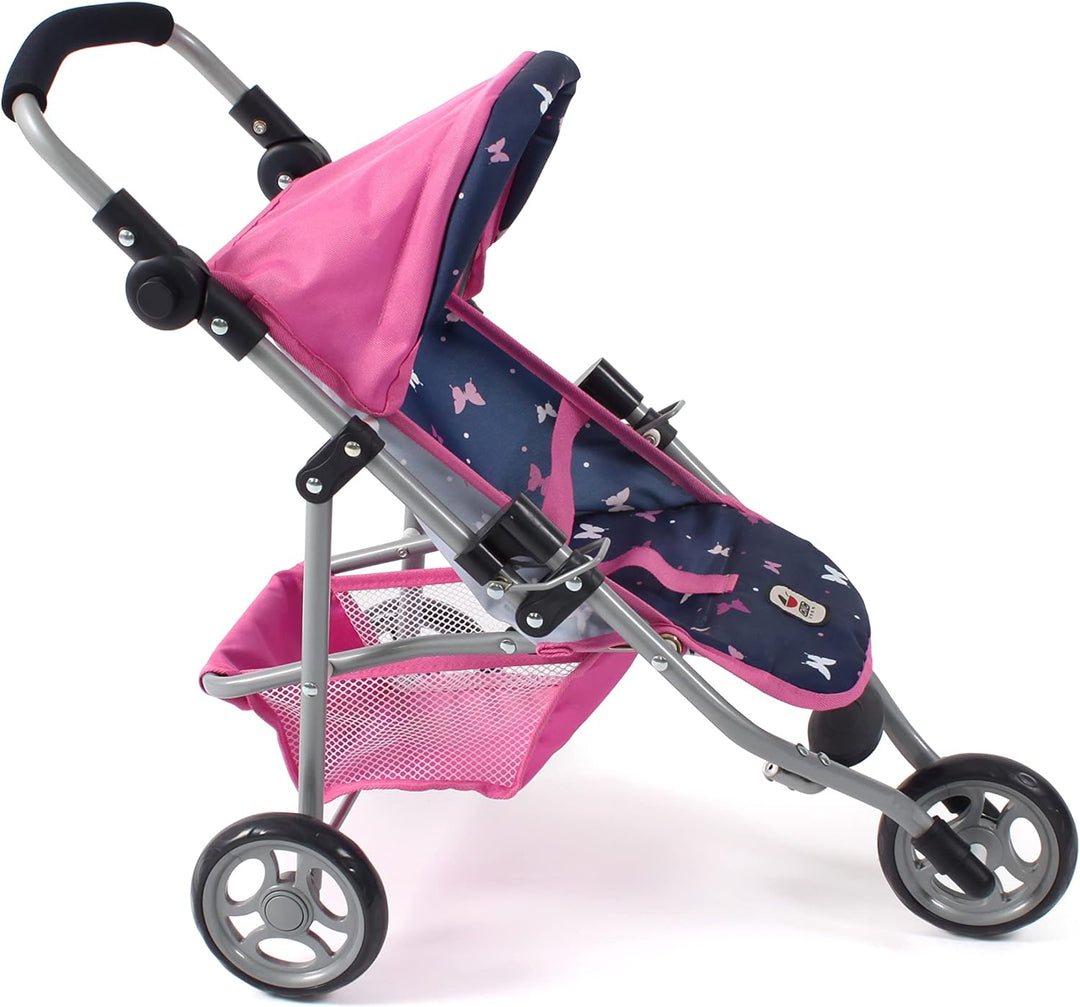 Bayer Chic 2000 - Puppenbuggy Lola, Jogging-Buggy, Puppenjogger, Puppenwagen, Butterfly, 612-33