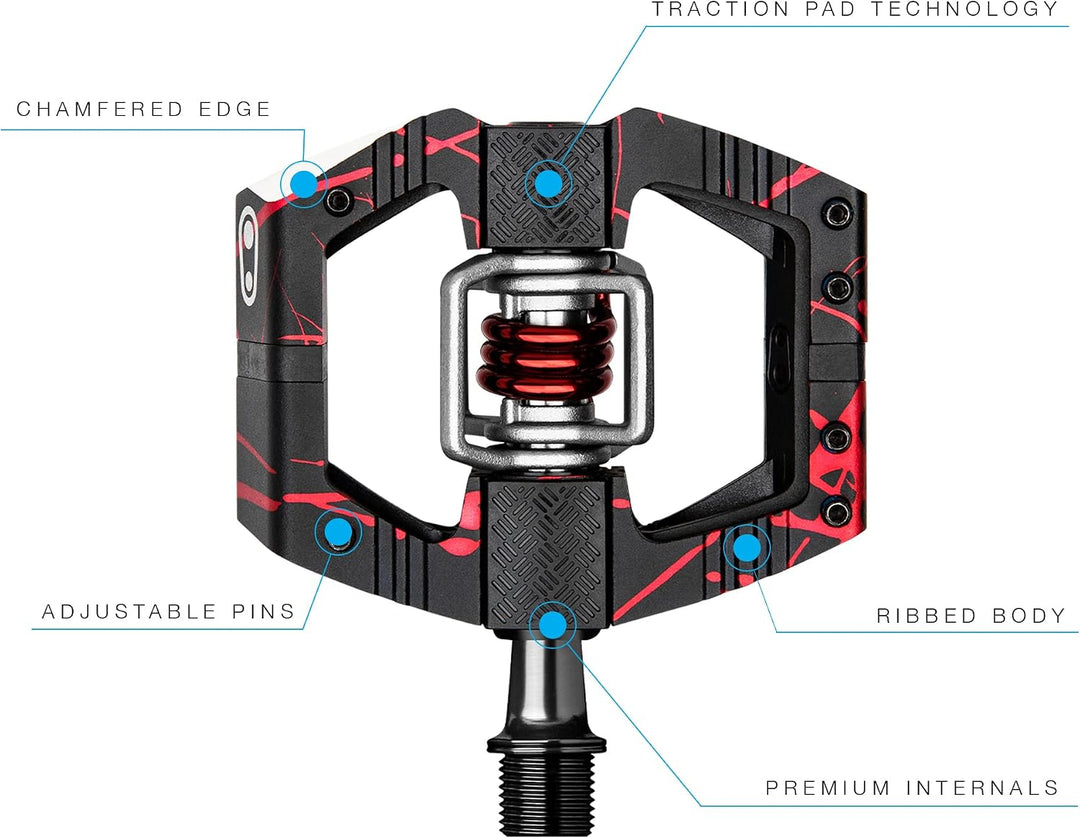 Crankbrothers Mallet E Mountainbike Pedale - Splatter Collection - MTB Enduro optimierte Plattform -