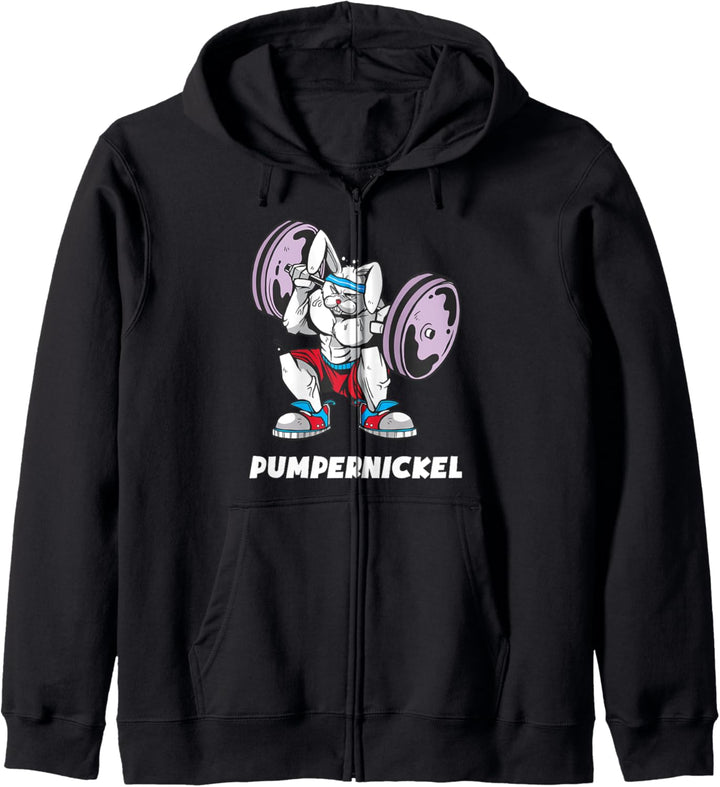 Pumpernickel Fitness Gym Workout Fitnessstudio Pumper Spruch Kapuzenjacke