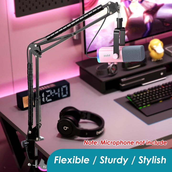FIFINE AM8 Mikrofonarm Boom Arm - Mikrofon Schwenkarmständer kompatibel mit FIFINE Recording XLR/USB