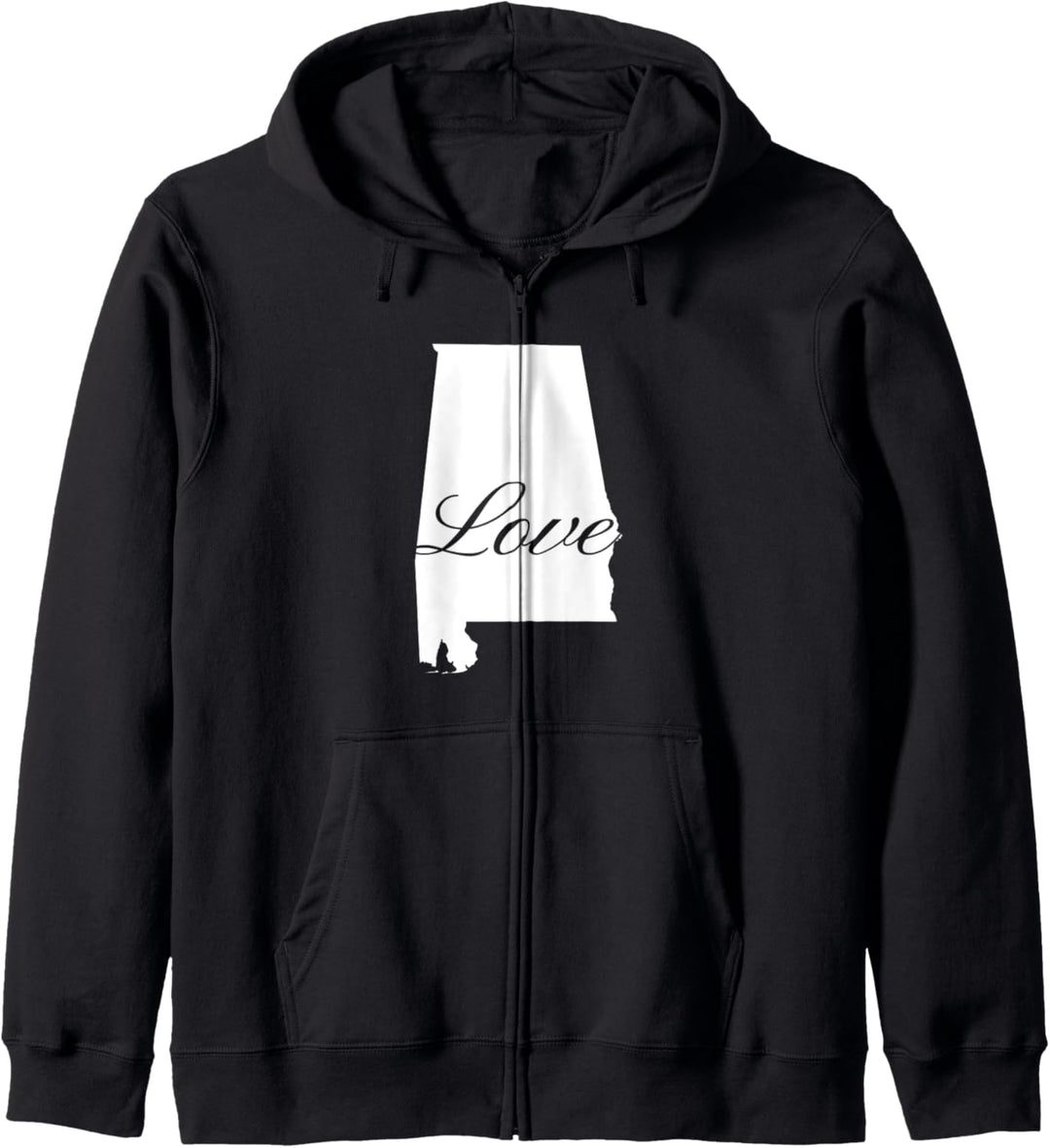 Alabama Cursive Love State Pride Kapuzenjacke