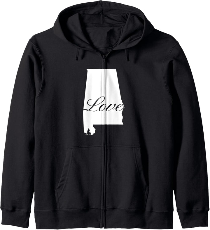 Alabama Cursive Love State Pride Kapuzenjacke