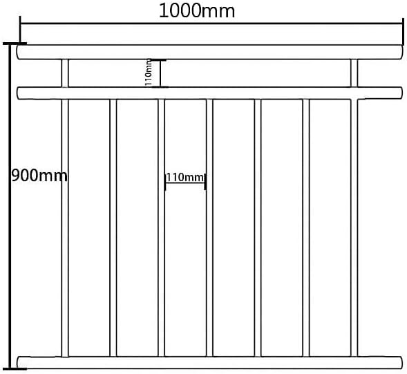 Mucola Edelstahl Balkongeländer Fenstergeländer 90x100cm – Französischer Balkon Absturzsicherung | G