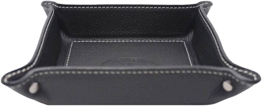 FrasiBags Taschenleerer aus echtem Leder, hergestellt in Italien, quadratisches Tablett aus Leder (s