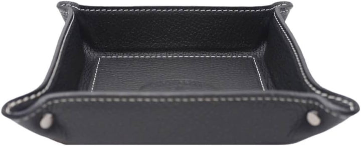 FrasiBags Taschenleerer aus echtem Leder, hergestellt in Italien, quadratisches Tablett aus Leder (s