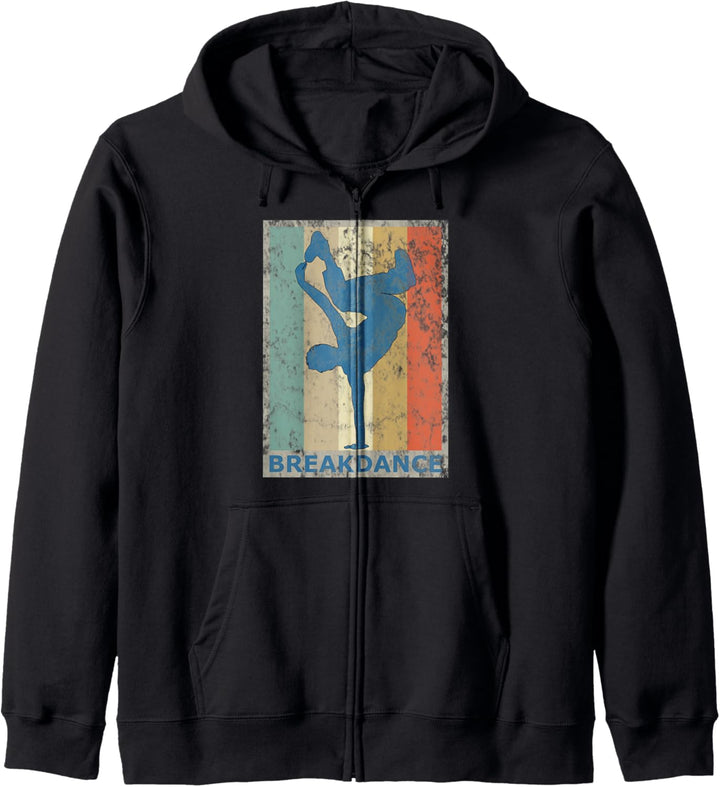Vintage Retro Grunge Hip Hop Breakdancer Breakdancing Kapuzenjacke