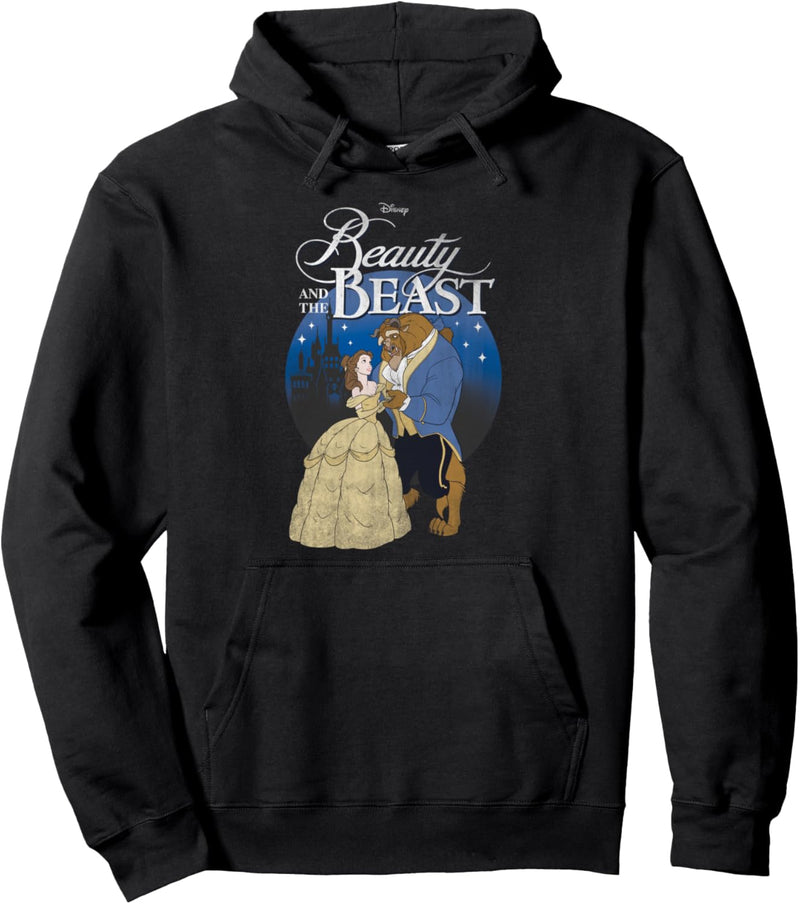 Disney Beauty And The Beast Classic Title Logo Portrait Pullover Hoodie