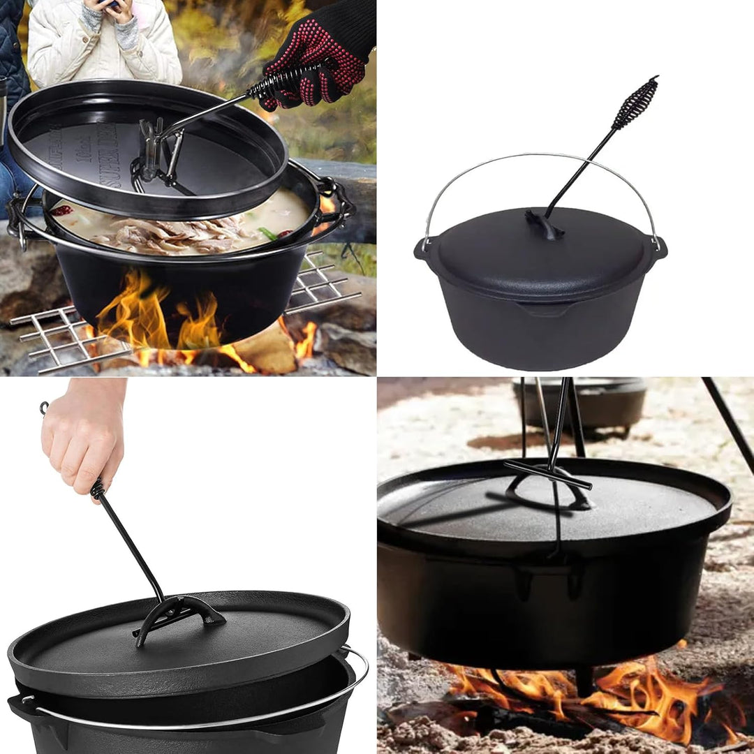 LALAGO Dutch Oven Untersetzer, Ø 20 cm Dutch Oven Ständer, Untergestell, Deckelheber Dutch Oven Hake