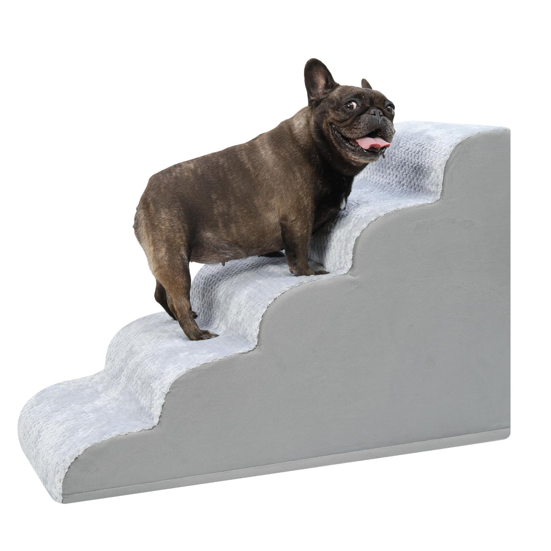 KSIIA Hundetreppe 5 Stufen, 57.5cm Hoch Haustiertreppe Hundetreppe für Kleine Hunde, Katzentreppe Hu