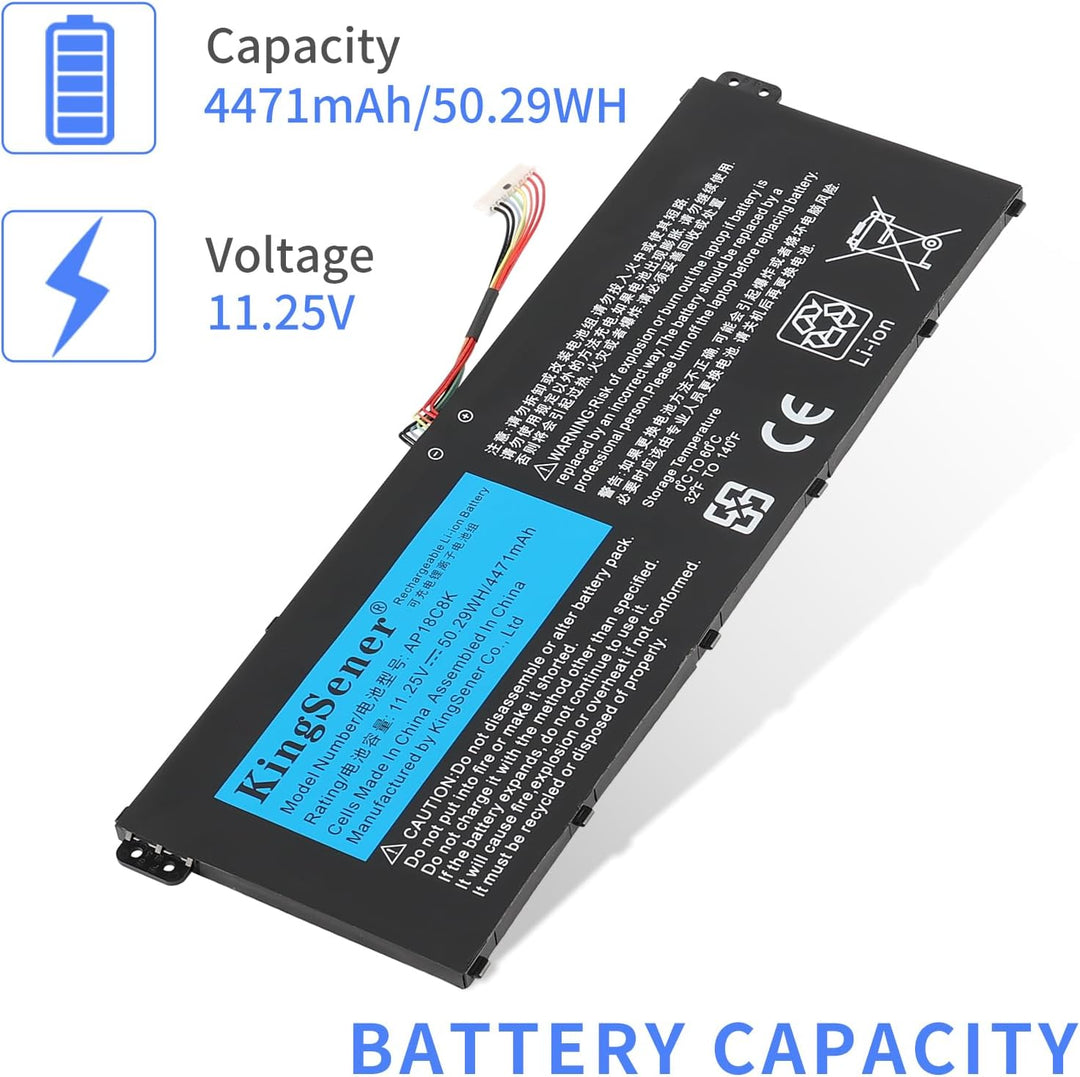 KingSener AP18C8K Laptop Akku für Acer Aspire 5 A514-52 A514-52-58U3 Chromebook 314 C933 Swift 3 SF3