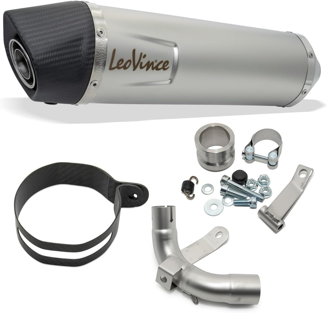 Endschalldämpfer LeoVince SLIP-ON SBK LV ONE EVO, Edelstahl, Carbon Kappe, mit Zulassung für Aprilia