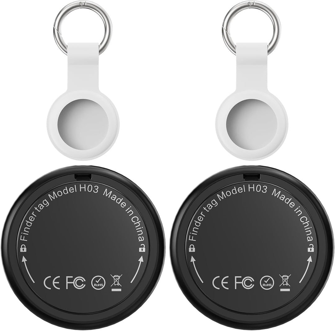 Smart GPS Tracker - 2er Pack Air Tracker Tag mit Apple Wo ist? (iOS NUR) mit Schutzhülle, Wasserdich