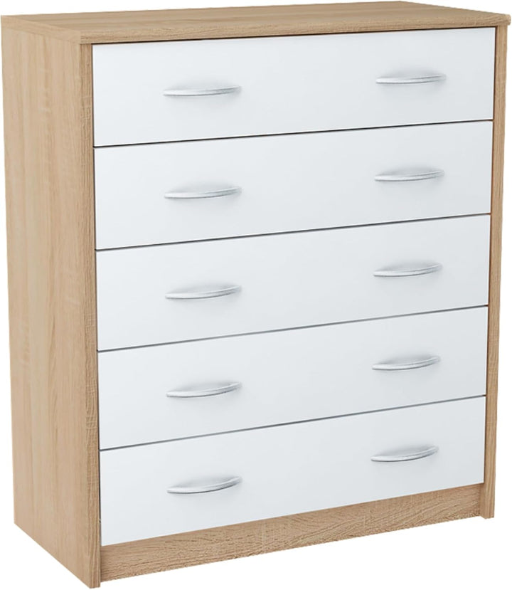 Home Collective Schuhschrank mit 5 aufklappbaren Schubladen Schuhregal mit 5 Fächern weiche abgerund