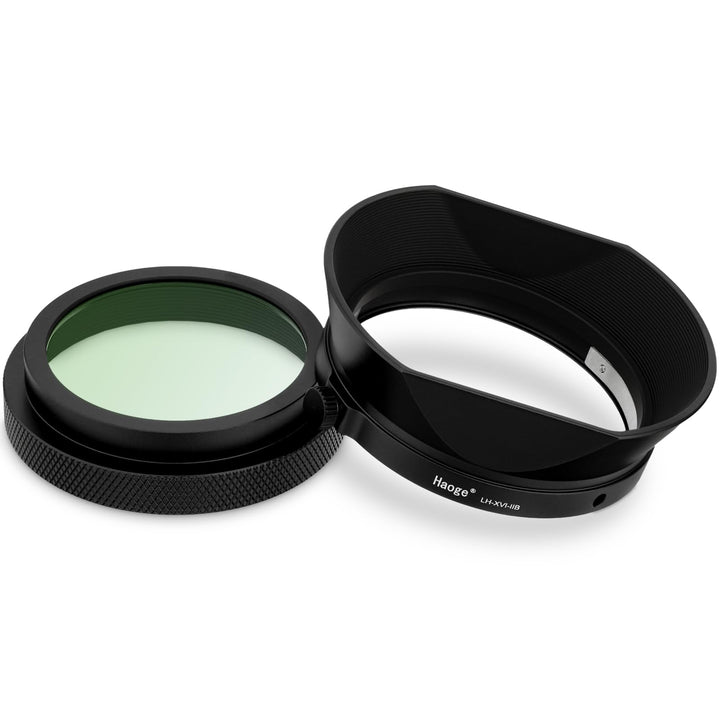 Haoge Gegenlichtblende aus Metall, quadratisch, mit MC UV-Schutzfilter für Fujifilm X100 Serie X100V