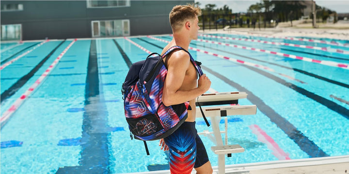 TYR Unisex Alliance Backpack Rucksäcke (1er Pack), Marineblau / Rot