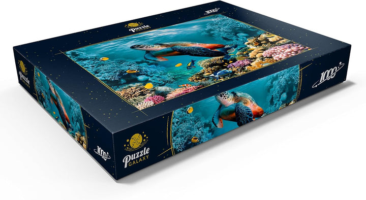 Unterwasserwelt mit Schildkröte und Korallen - Premium 1000 Teile Puzzle - MyPuzzle Sonderkollektion