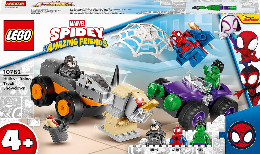 LEGO Marvel Spidey und Seine Super-Freunde Hulks und Rhinos Monster Truck-Duell, Spider-Man-Set, Sup