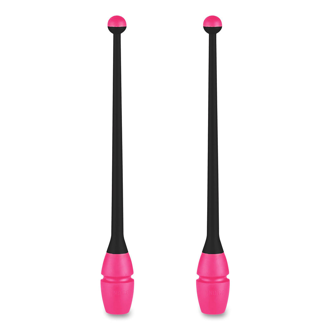 DRUNA Einsteckbare Keulen für Rhythmische Sportgymnastik Indigo 36 cm Schwarz-Rosa, Schwarz-Rosa