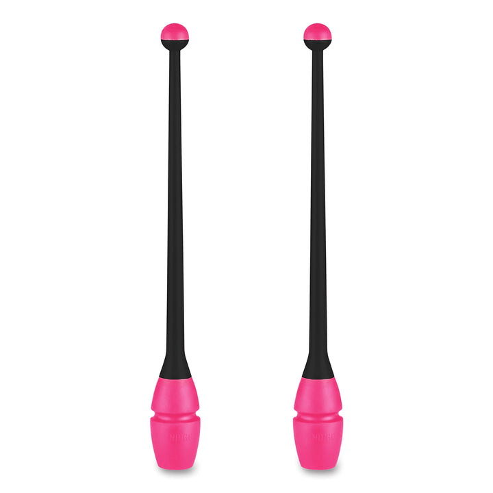 DRUNA Einsteckbare Keulen für Rhythmische Sportgymnastik Indigo 36 cm Schwarz-Rosa, Schwarz-Rosa