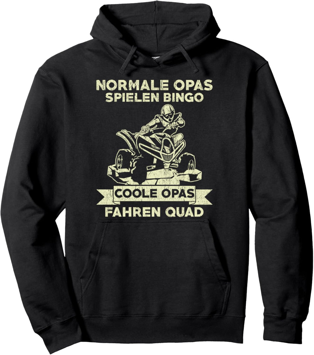 Normale Opas spielen Bingo coole Opas fahren Quad Pullover Hoodie