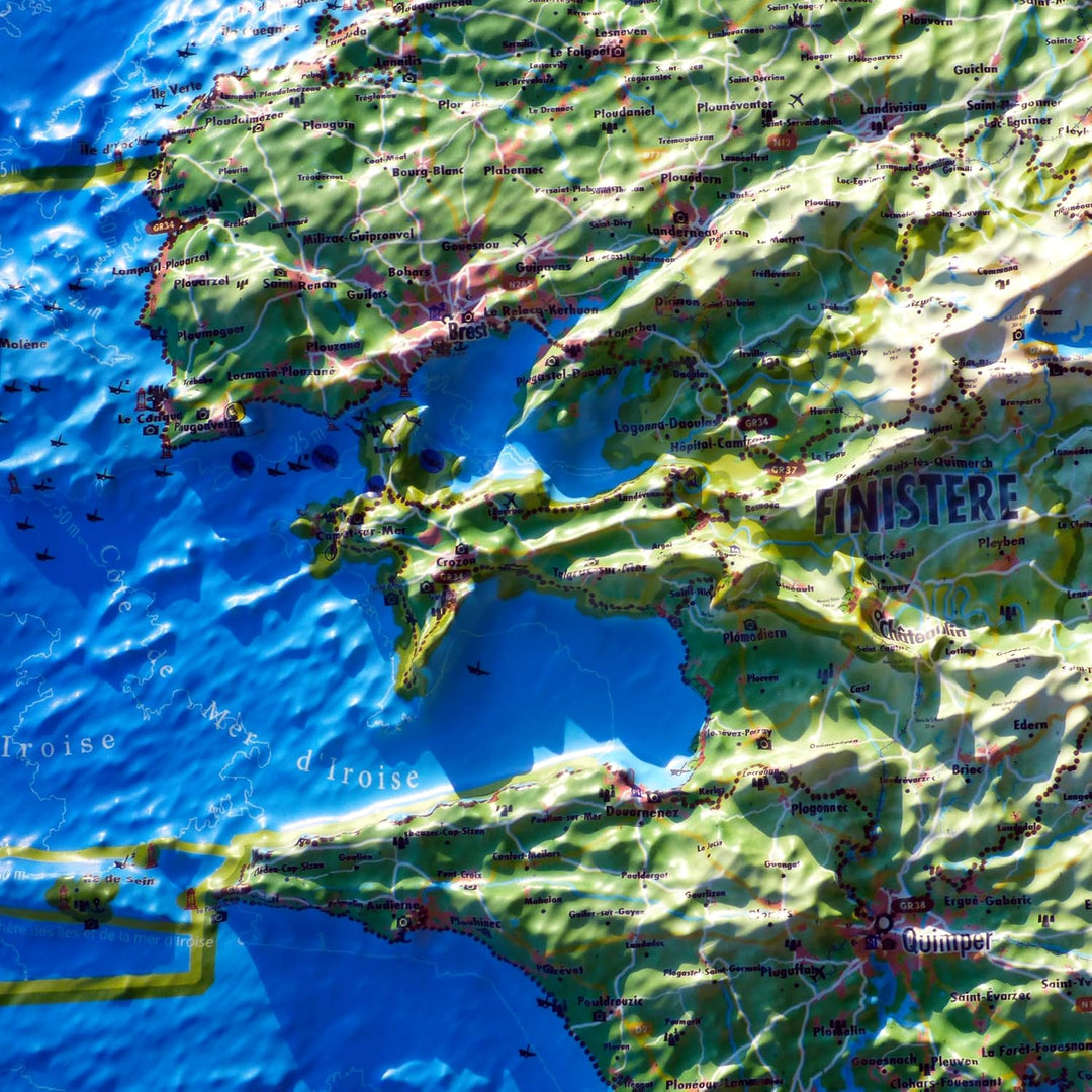 CARTE EN RELIEF DE LA BRETAGNE: CARTE EN RELIEF DE LA BRETAGNE, Taschenbuch