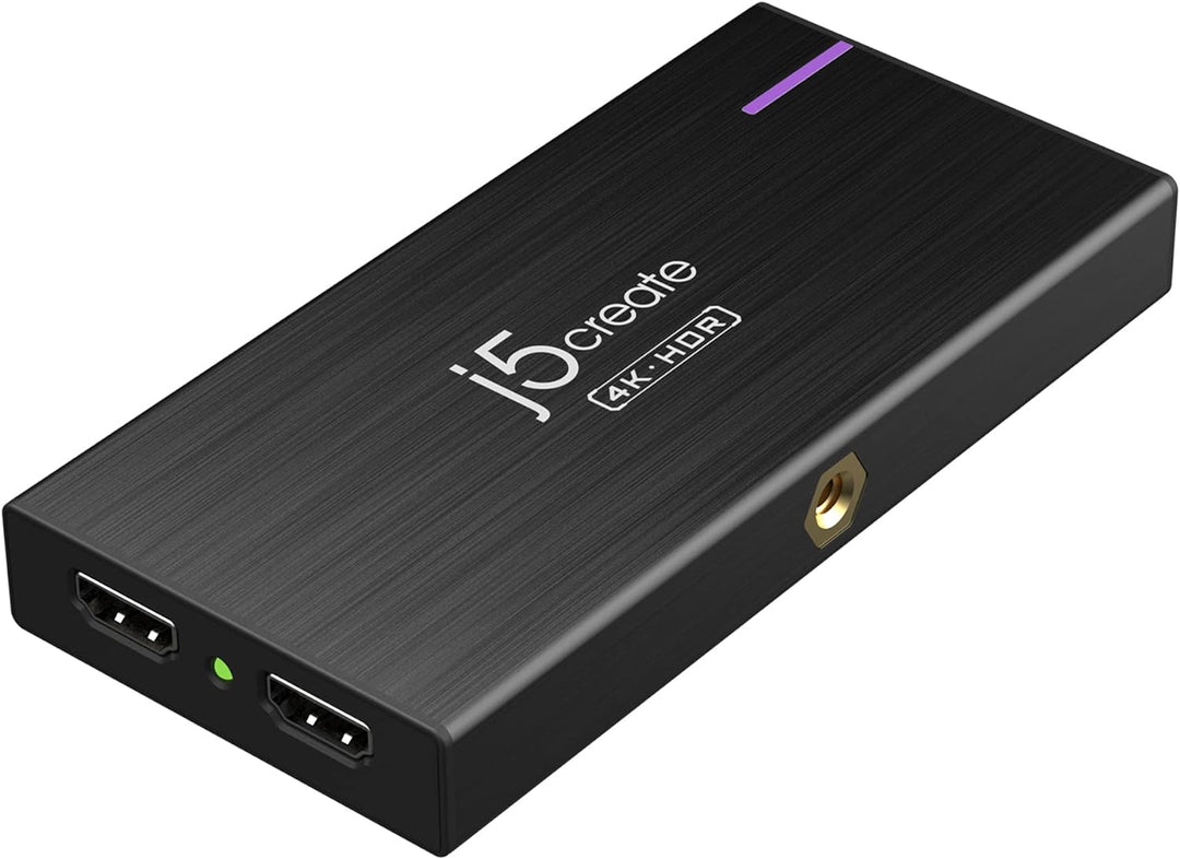 j5create 4K Game Video Capture Card mit PD 60W Pass-Through Charging, Streaming und Aufnahme von 4K