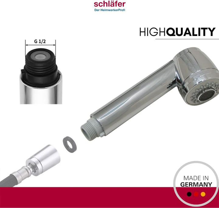 Schläfer | 439308 - Ablaufschlauch, Ausziehbar, Universell Erweiterbar, 1 1/2" Zusammenklappbar, Fle