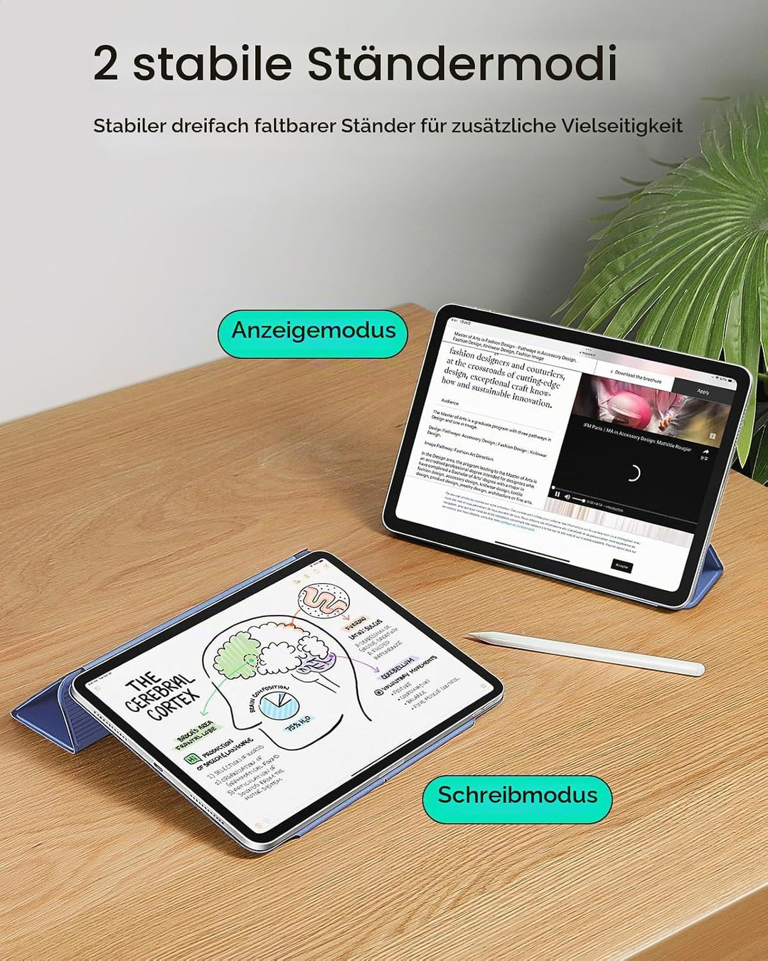 ESR für iPad Pro 13 Zoll Hülle M5/M4 (2025/2024), magnetische Befestigung, dünne Trifold Ständerhüll
