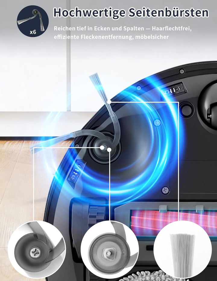 26 Stück Zubehör set für Roborock QV 35A / QV 35S，mit 2 Hauptbürsten, 6 Feuchttücher, 4 HEPA-Filter,