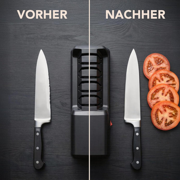 Cookery Messerschärfer Elektrisch 4-Stufen Elektrischer Messerschleifer für alle Messer | Diamant Pr
