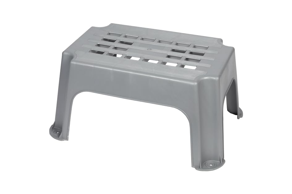 Happy Rhino - Kunststoff Tritthocker Platinum - Trittstufe - Aufstiegshilfe - Fussbank - rutschfest