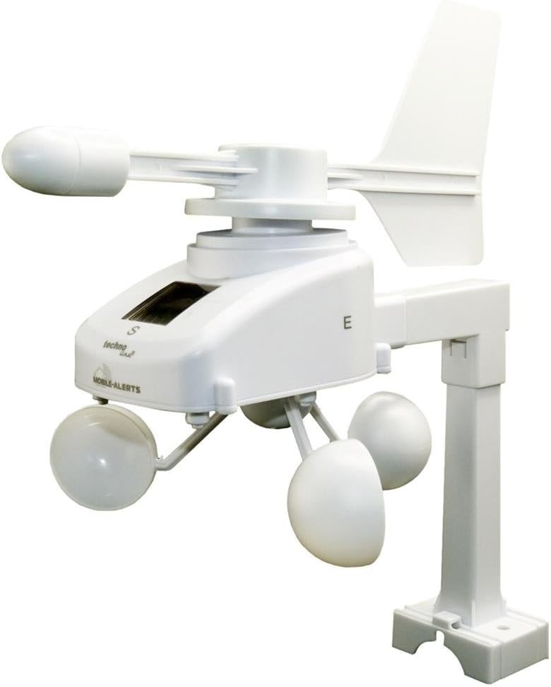 Mobile Alerts MA 10660 Windsensor, Zusatzsensor, Datenübertragung auf das Smartphone, weiss, 18,5 x