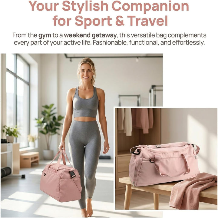Sporttasche mit Schuhfach & Nassfach, Sporttasche Reisetasche, Trainingstasche Wasserdicht, Gymbag D