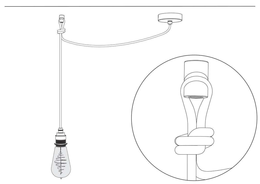 10x Stück - Aufputz-Kabelhalter für Textilkabel, Affenschaukel, Decken- und Wandpin - Weiss 10x Stüc