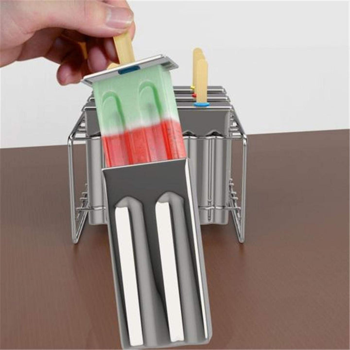 Edelstahl 10 Stück DIY Eis Popsicle Form Eis Form und selbstgemachte ideal für Innen- und Aussenbere