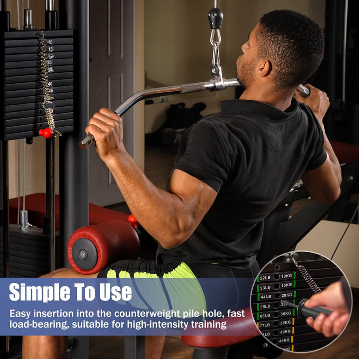 Gym Pin für Zusatzgewicht, Länge 110mm Durchmesser 10mm Gympin mit Federclip, Loading Pin Gewichtsst