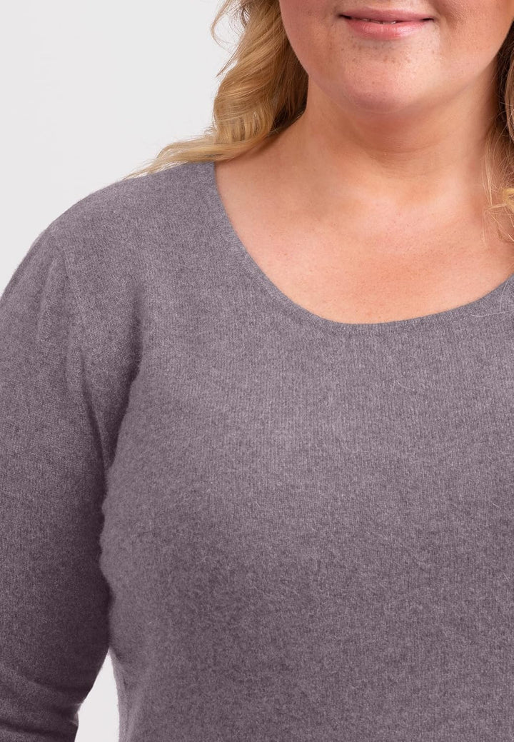 Damen Pullover aus 100% Kaschmir in grossen Grössen | Sweater Rundhals Übergrösse 3XL Grosse Grössen