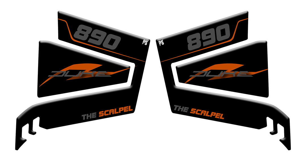 Paraserbatoio.it Aufkleber mit 3D-Effekt, Tankschutz aus Harz, kompatibel mit KTM Duke 890 Racing, s