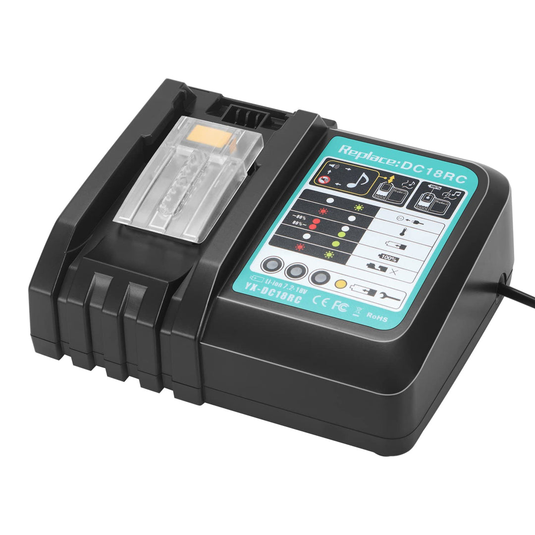Ersatz DC18RA DC18RC Ladegerät 3A 14,4V~18V Schnellladegerät für Makita 14,4V~18V BL1860 BL1850 BL18
