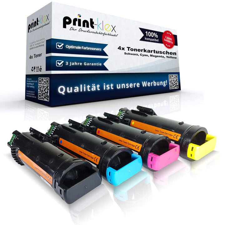 4X Print-Klex Tonerkartuschen kompatibel für Xerox WorkCentre 6515 DNMIS WorkCentre 6515 DNS WorkCen