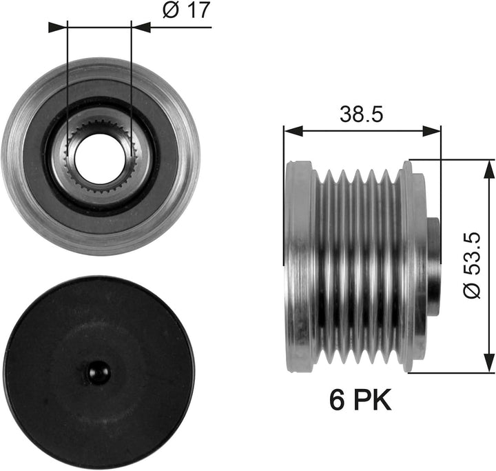 GATES Generator-Freilaufriemenscheib OAP7055