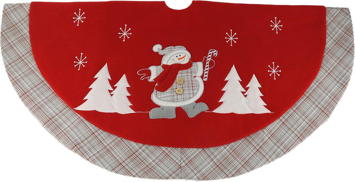 WEWILL werden Marke Luxus dicken Weihnachtsbaum Rock gestickten Schneemann mit Tartan Design Startse
