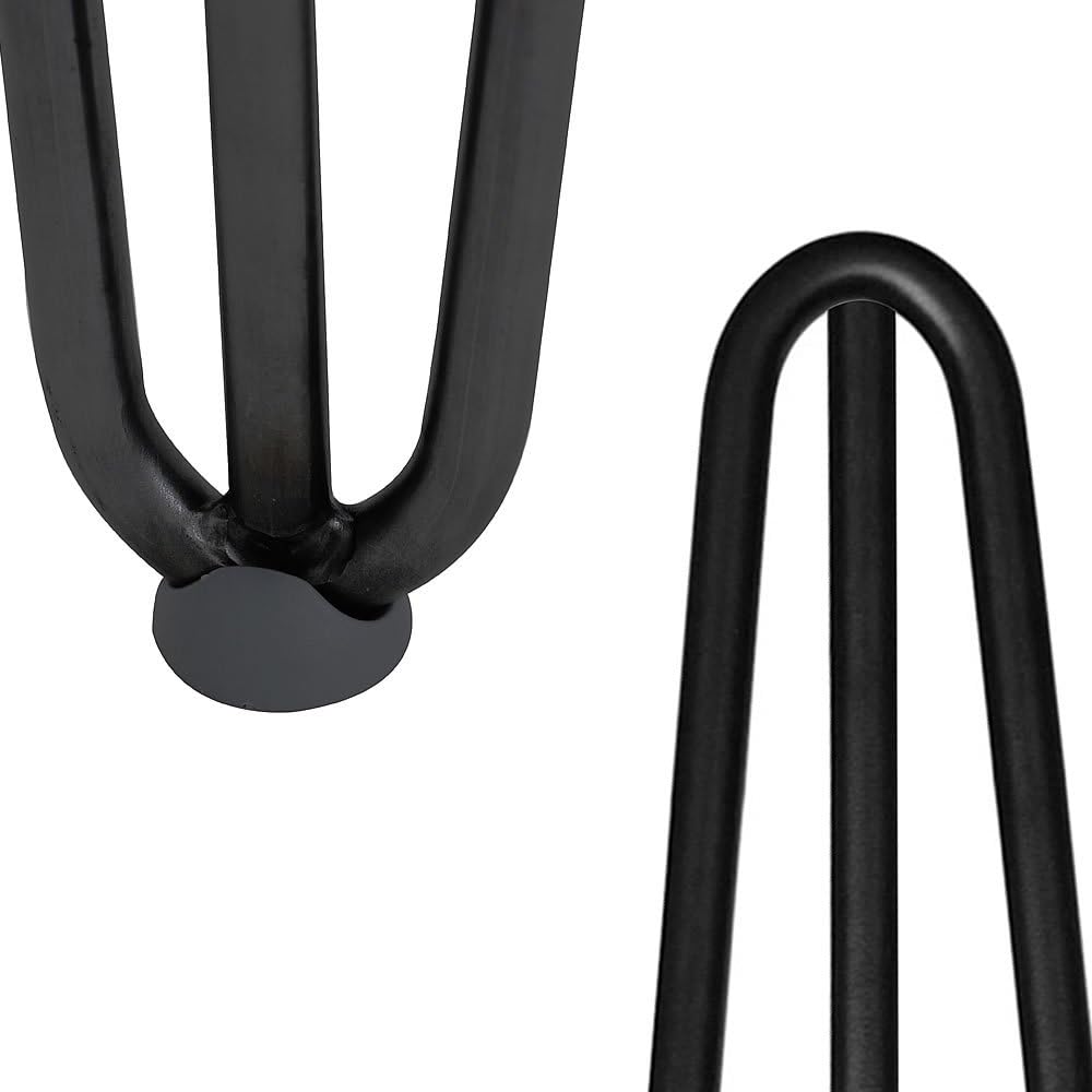 Melko 4 Stück Hairpin Legs Haarnadel Tischbeine aus 12 mm Stahl Tischfuss inkl. Bodenschoner | Höhe