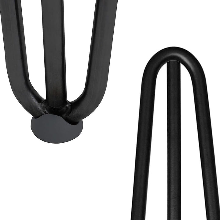 Melko 4 Stück Hairpin Legs Haarnadel Tischbeine aus 12 mm Stahl Tischfuss inkl. Bodenschoner | Höhe