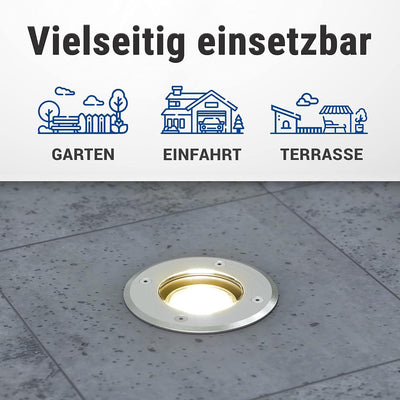 lambado® LED Bodenstrahler für Aussen mit RGB Farbwechsel dimmbar - Alexa & Google Home steuerbar pe