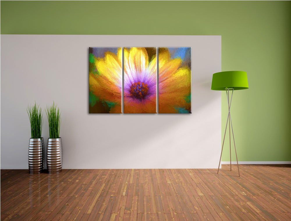 aussergewöhnliche Blume NewArt 3-Teiler Leinwandbild 120x80 Bild auf Leinwand, XXL riesige Bilder fe