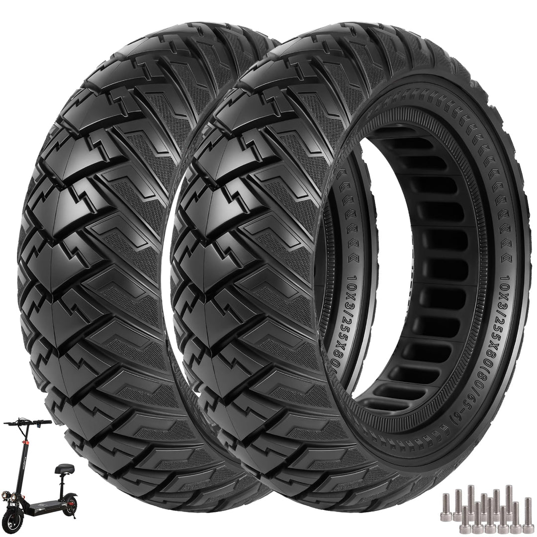 VOLOHAS 10×3 Vollgummireifen 255x80(80/65-6) Solide Reifen für Kukirin G3 Pro/G2 max/Kugoo M4 pro/Ka
